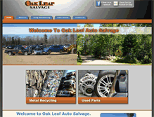 Tablet Screenshot of oakleafautosalvage.com